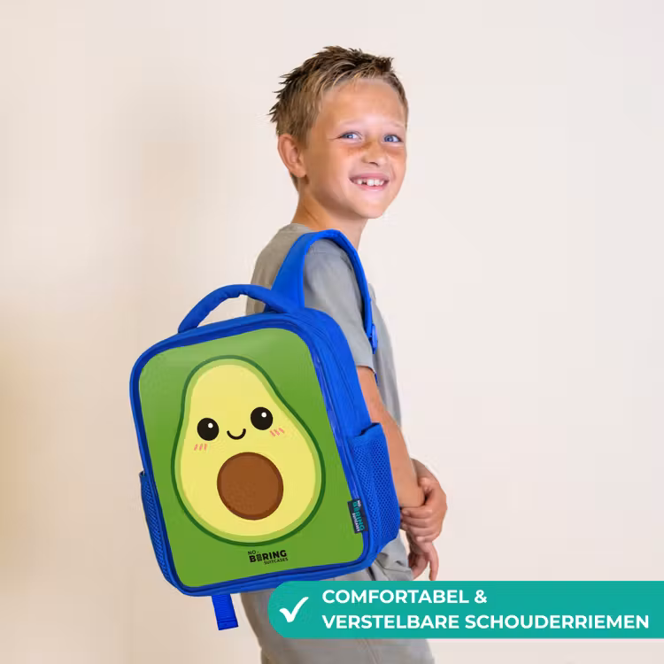 Kawai - Avocado - Groen Kinderrugzak - Blauw middel -sfeer3_NL