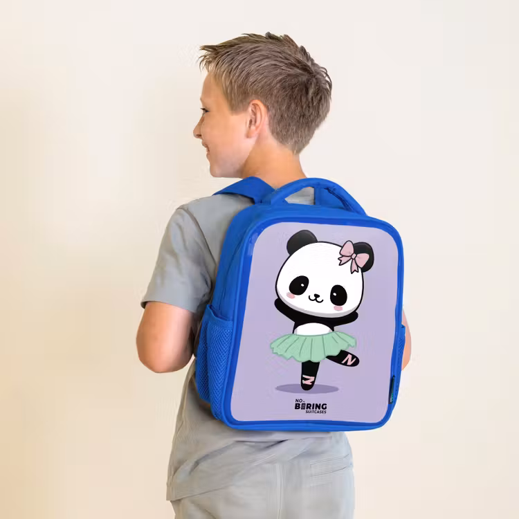 Kawai - Ballet - Panda Kinderrugzak - Blauw middel -sfeer2