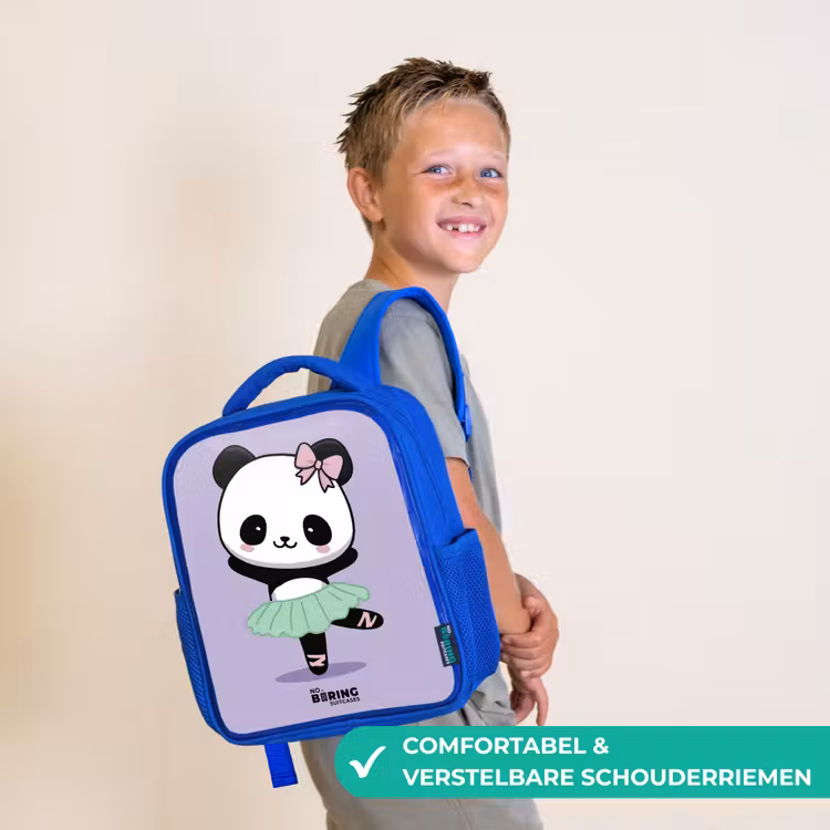 Kawai - Ballet - Panda Kinderrugzak - Blauw middel -sfeer3_NL