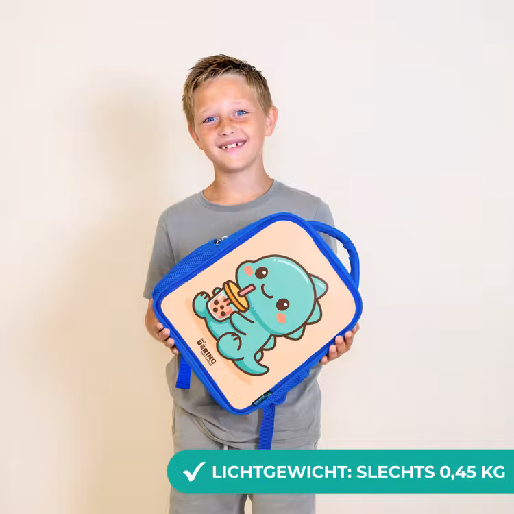 Kawai - Dino - Bubbletea Kinderrugzak - Blauw middel -sfeer1_NL