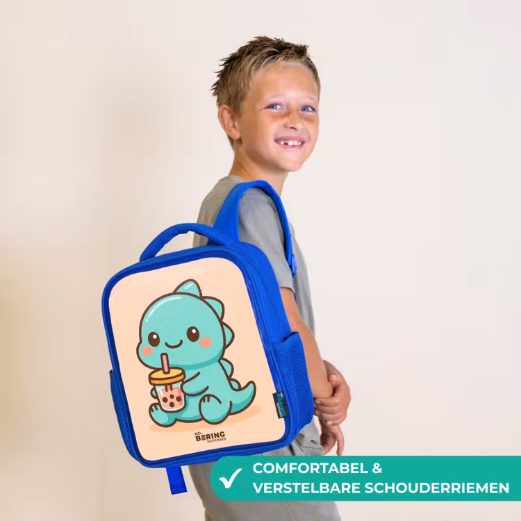 Kawai - Dino - Bubbletea Kinderrugzak - Blauw middel -sfeer3_NL