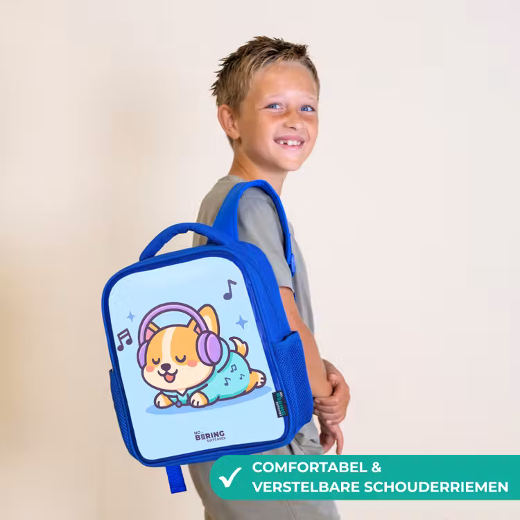 Kawai - Hond - Muziek Kinderrugzak - Blauw middel -sfeer3_NL