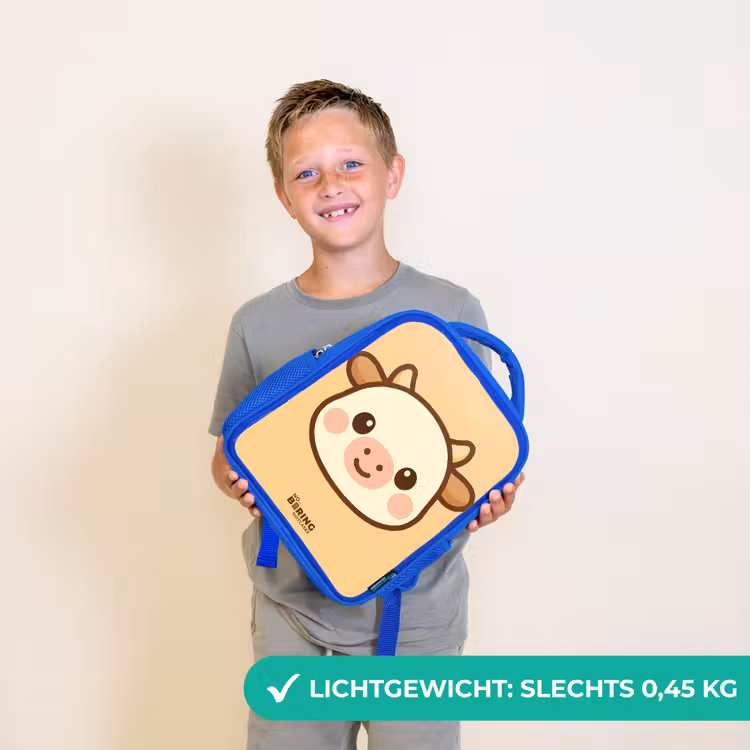 Kawai - Koe - Bruin Kinderrugzak - Blauw middel -sfeer1_NL