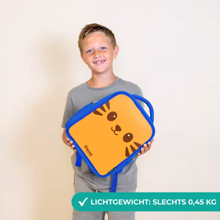 Kawai - Tijger - Oranje Kinderrugzak - Blauw middel -sfeer1_NL
