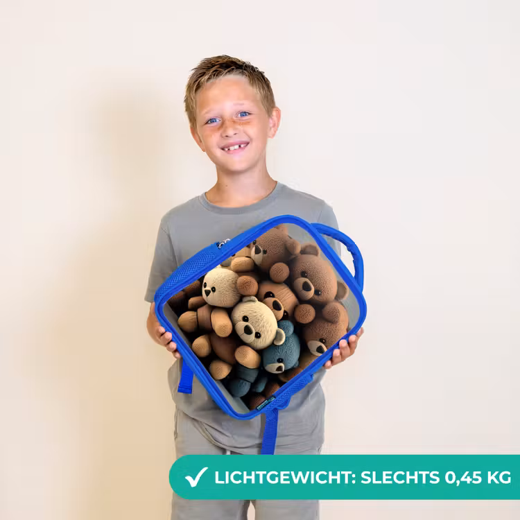 Knuffelberen Kinderrugzak - Blauw middel -sfeer1_NL