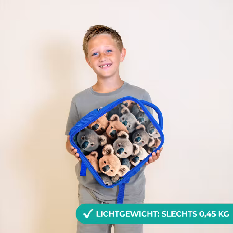 Koala Kapriolen Kinderrugzak - Blauw middel -sfeer1_NL