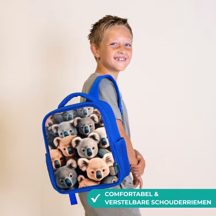 Koala Kapriolen Kinderrugzak - Blauw middel -sfeer3_NL
