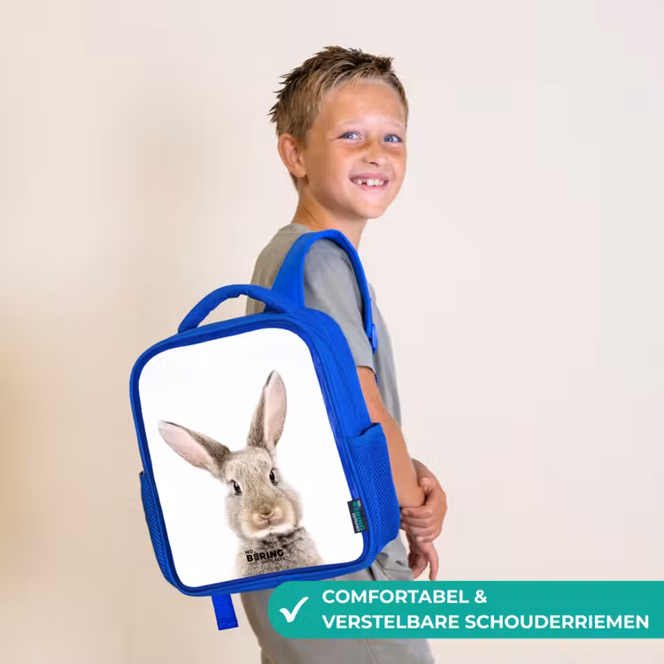 Koen Konijn Kinderrugzak - Blauw middel -sfeer3_NL