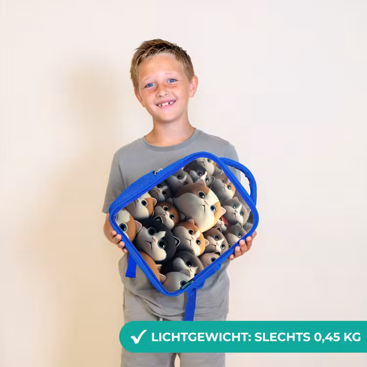 Lapjes Katjes Kinderrugzak - Blauw middel -sfeer1_NL