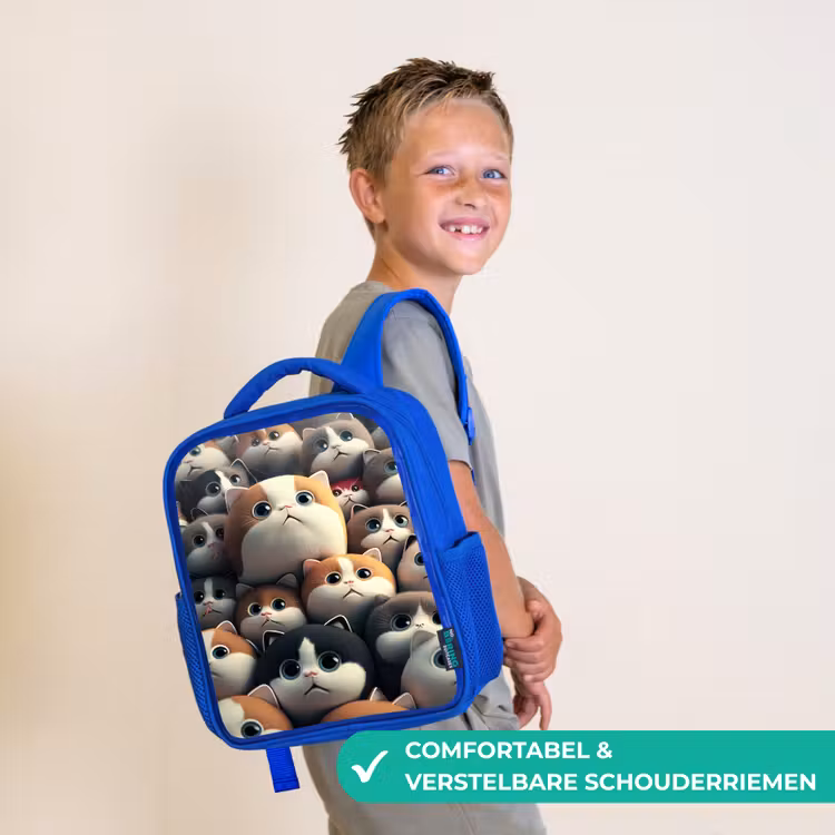 Lapjes Katjes Kinderrugzak - Blauw middel -sfeer3_NL