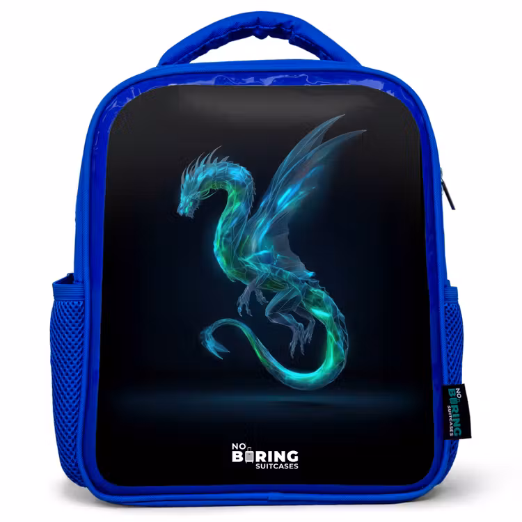 Legendarische cyberdraak Kinderrugzak - Blauw middel -3d
