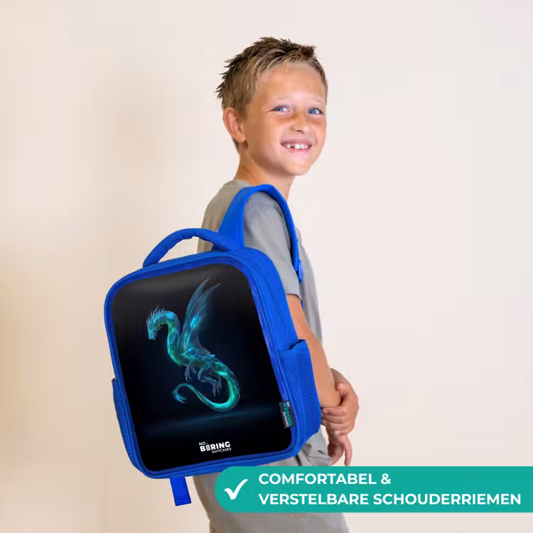 Legendarische cyberdraak Kinderrugzak - Blauw middel -sfeer3_NL