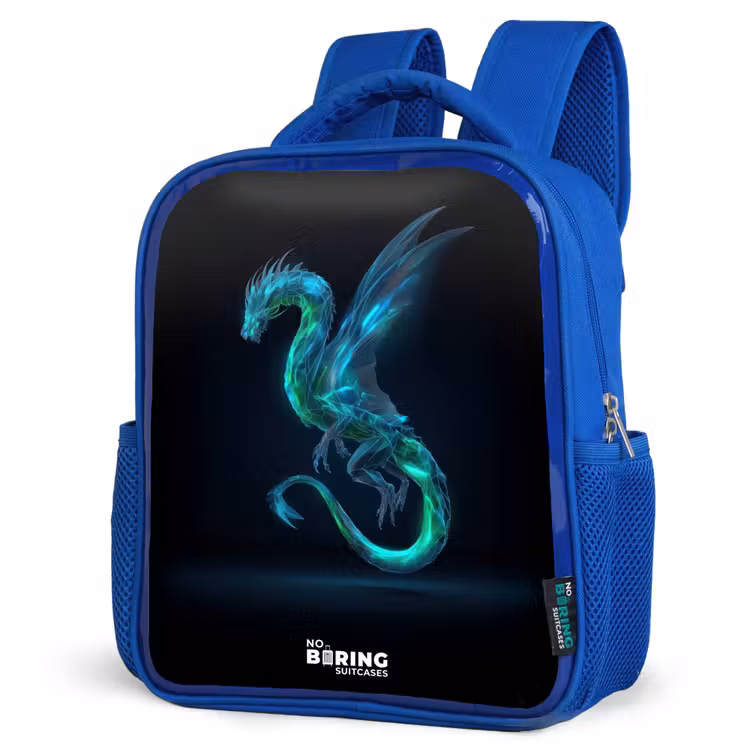 Legendarische cyberdraak Kinderrugzak - Blauw middel -schuin