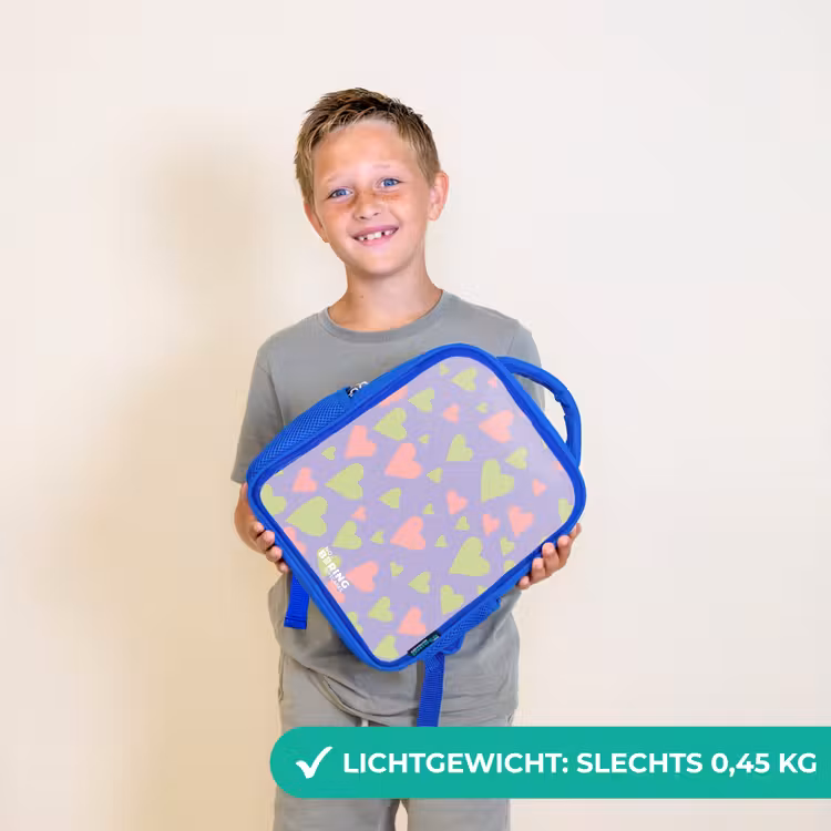 Lovely lila Kinderrugzak - Blauw middel -sfeer1_NL