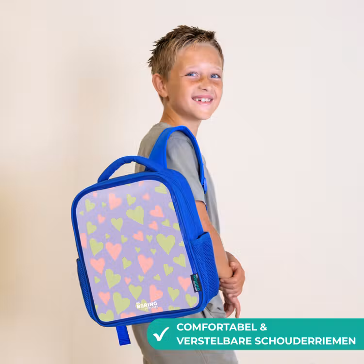 Lovely lila Kinderrugzak - Blauw middel -sfeer3_NL