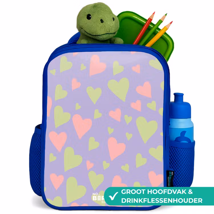Lovely lila Kinderrugzak - Blauw middel -inhoud_NL