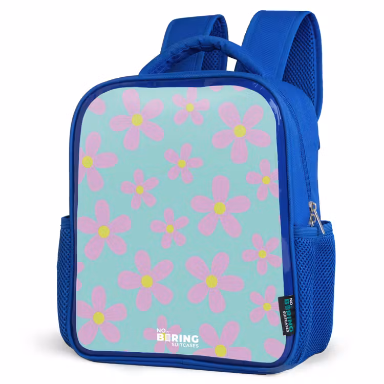Madeliefjesmania mint Kinderrugzak - Blauw middel -schuin