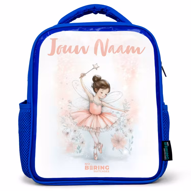Ballerina - Elf - Fee Kinderrugzak - Blauw middel -3d