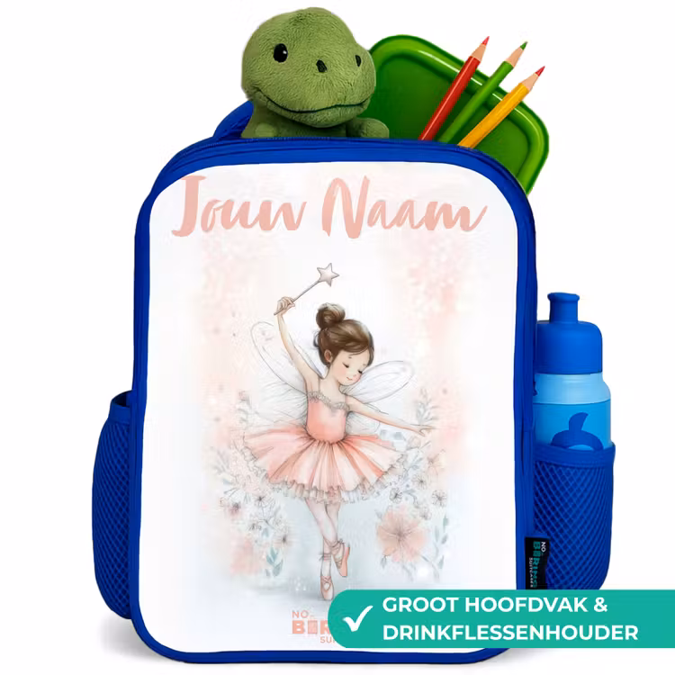 Ballerina - Elf - Fee Kinderrugzak - Blauw middel -inhoud_NL