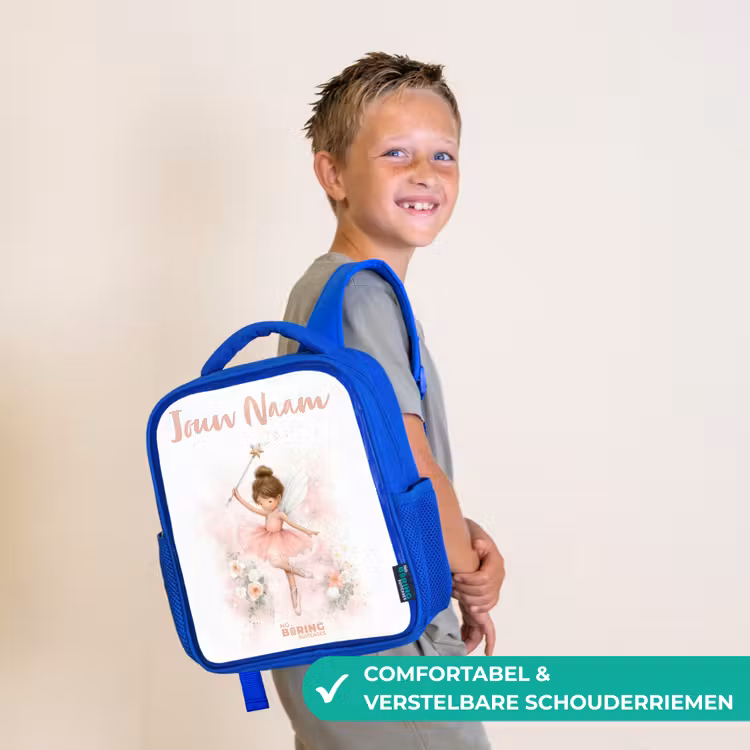 Ballerina fee in roze Kinderrugzak - Blauw middel -sfeer3_NL