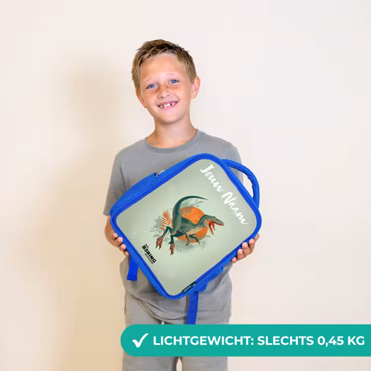 Dier - Dino - Natuur Kinderrugzak - Blauw middel -sfeer1_NL