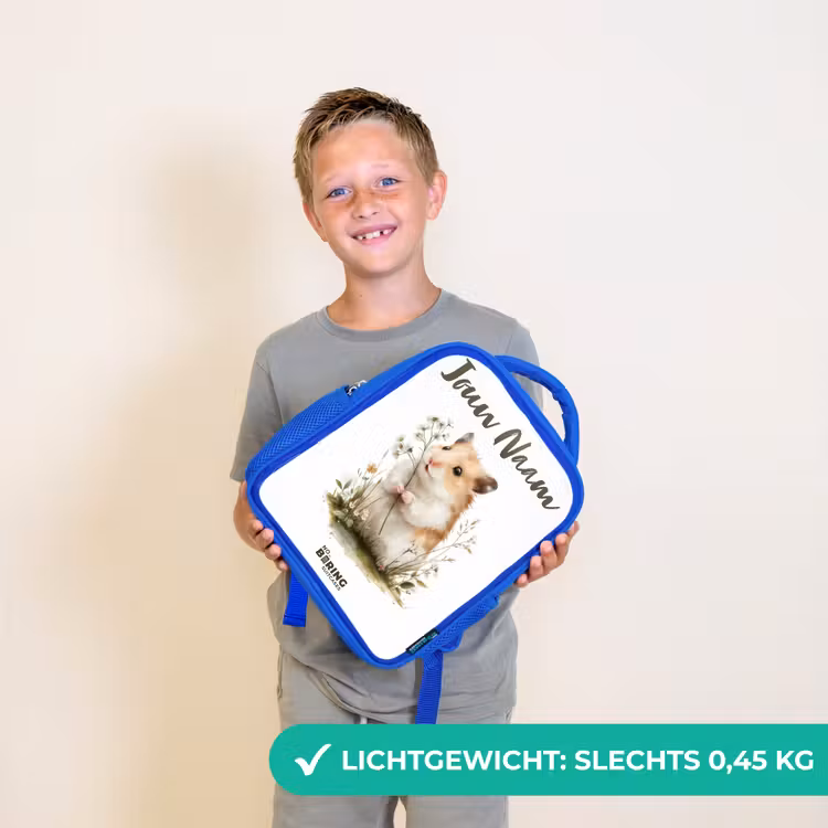 Dier - Natuur - Hamster Kinderrugzak - Blauw middel -sfeer1_NL