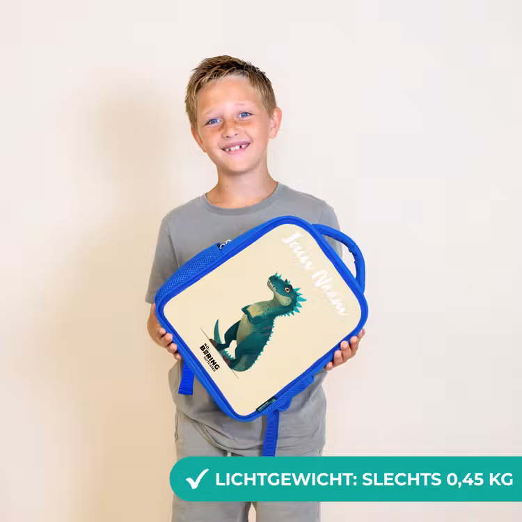 Dino - Dier - Blauw - Groen Kinderrugzak - Blauw middel -sfeer1_NL