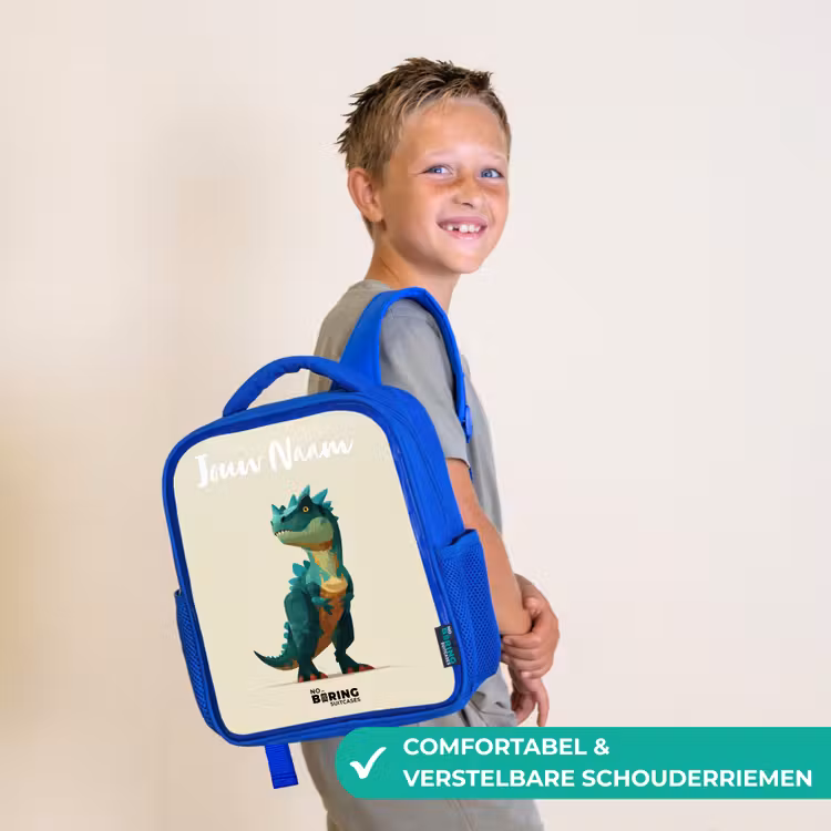 Dino - Dier - Groen Kinderrugzak - Blauw middel -sfeer3_NL