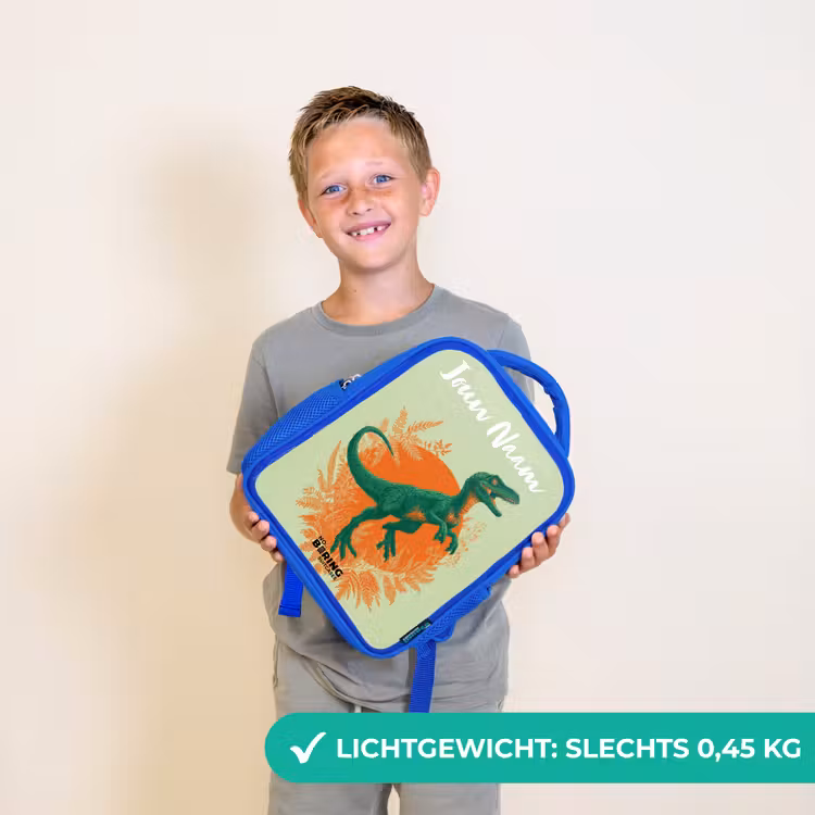 Dino - Natuur - Groen Kinderrugzak - Blauw middel -sfeer1_NL