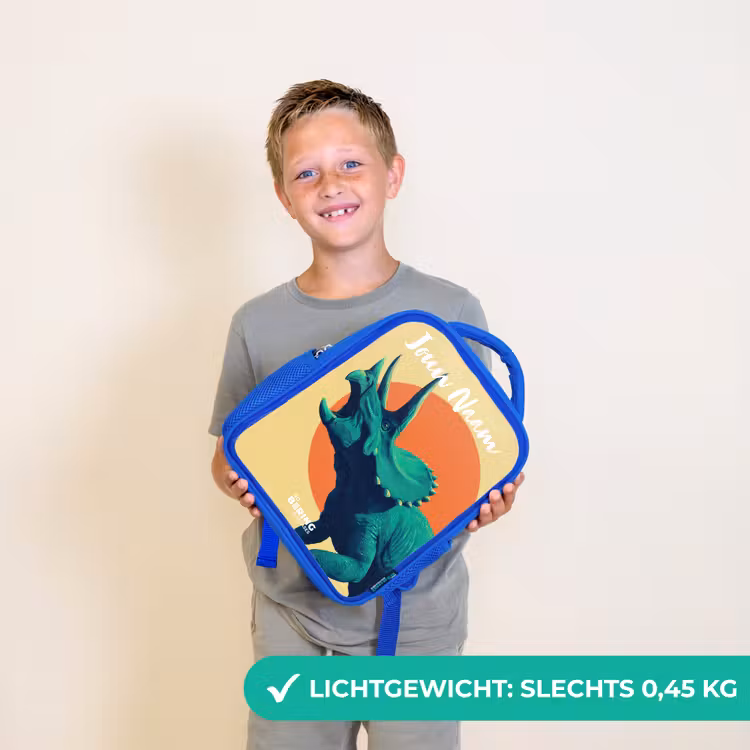 Dino - Triceratops - Dier Kinderrugzak - Blauw middel -sfeer1_NL
