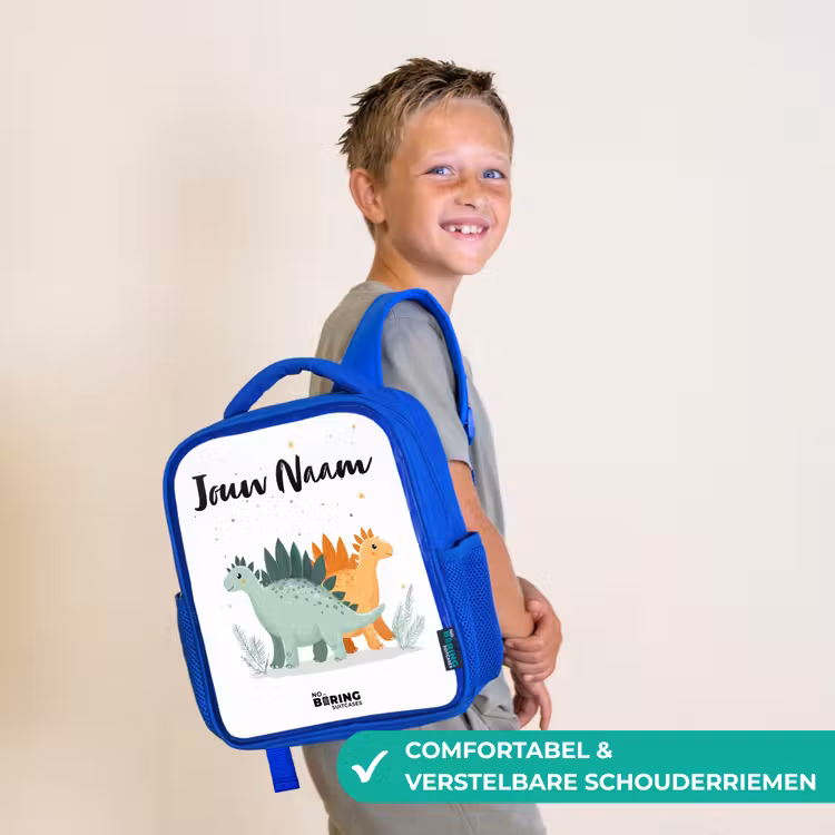 Dinos - Dieren - Sterren Kinderrugzak - Blauw middel -sfeer3_NL