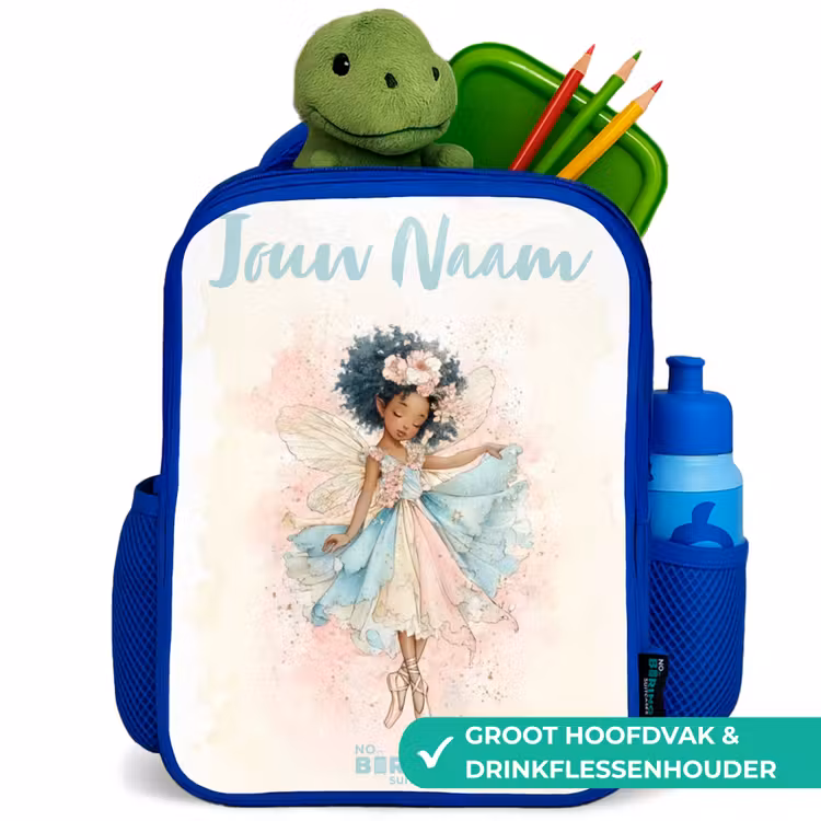 Elf - Ballet - Kleurrijk Kinderrugzak - Blauw middel -inhoud_NL