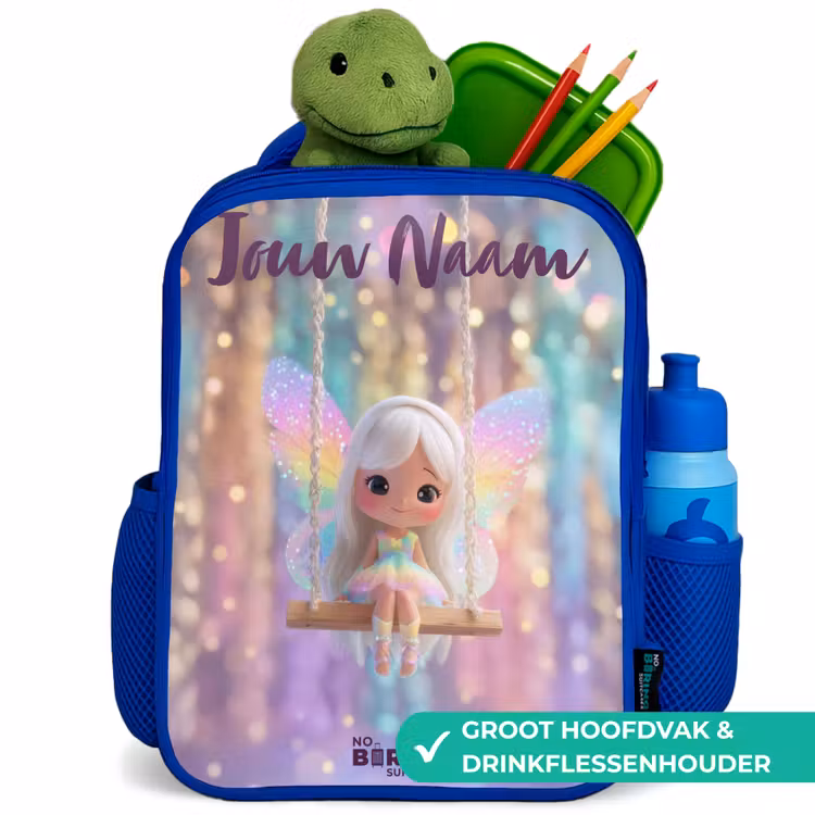 Fee - Elf - Regenboog Kinderrugzak - Blauw middel -inhoud_NL