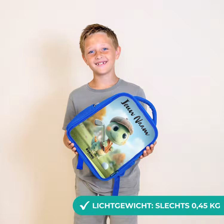 Golf - Dino - Groen Kinderrugzak - Blauw middel -sfeer1_NL