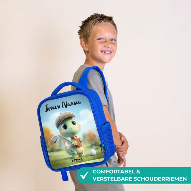 Golf - Dino - Groen Kinderrugzak - Blauw middel -sfeer3_NL
