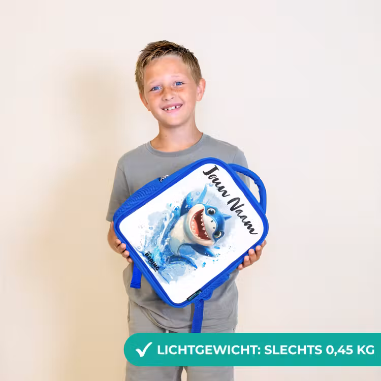 Haai - Tanden - Water Kinderrugzak - Blauw middel -sfeer1_NL