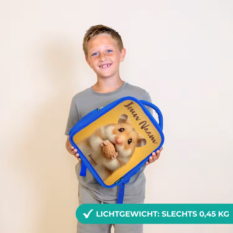 Hamster - Walnoot - Dier Kinderrugzak - Blauw middel -sfeer1_NL