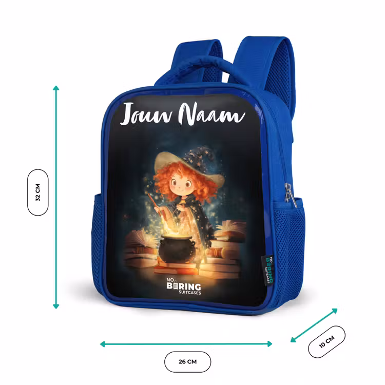 Heks met Sprankelende Toverdrank Kinderrugzak - Blauw middel -productfoto_formaten