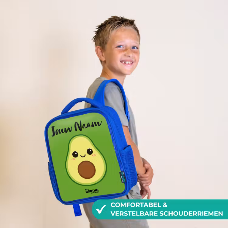 Kawai - Avocado - Groen Kinderrugzak - Blauw middel -sfeer3_NL