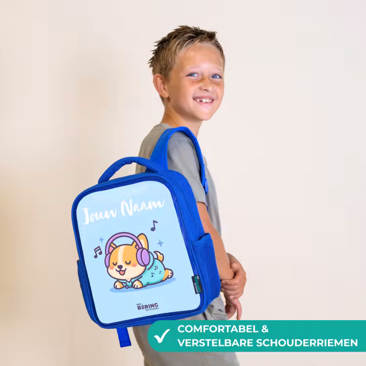 Kawai - Hond - Muziek Kinderrugzak - Blauw middel -sfeer3_NL