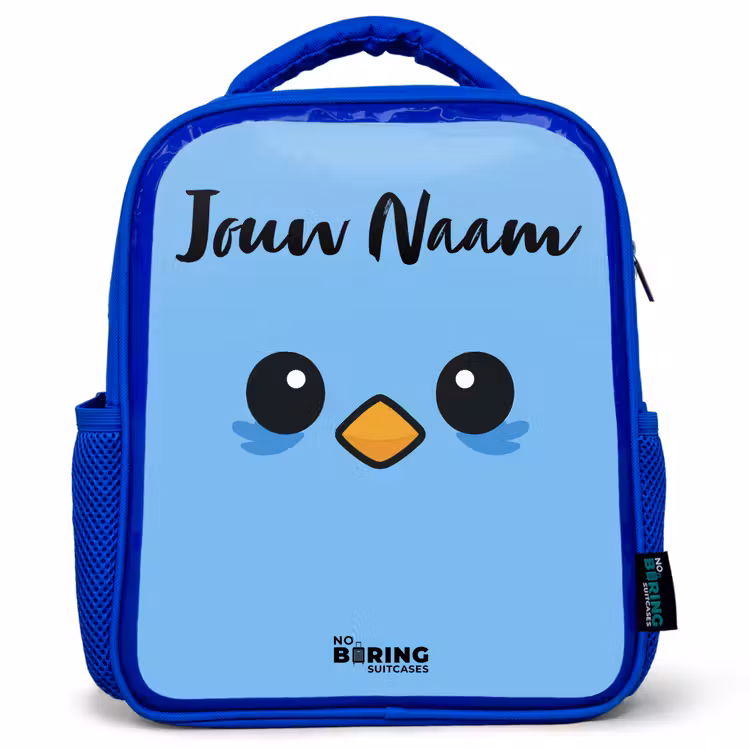 Kawai - Vogel - Blauw Kinderrugzak - Blauw middel -3d