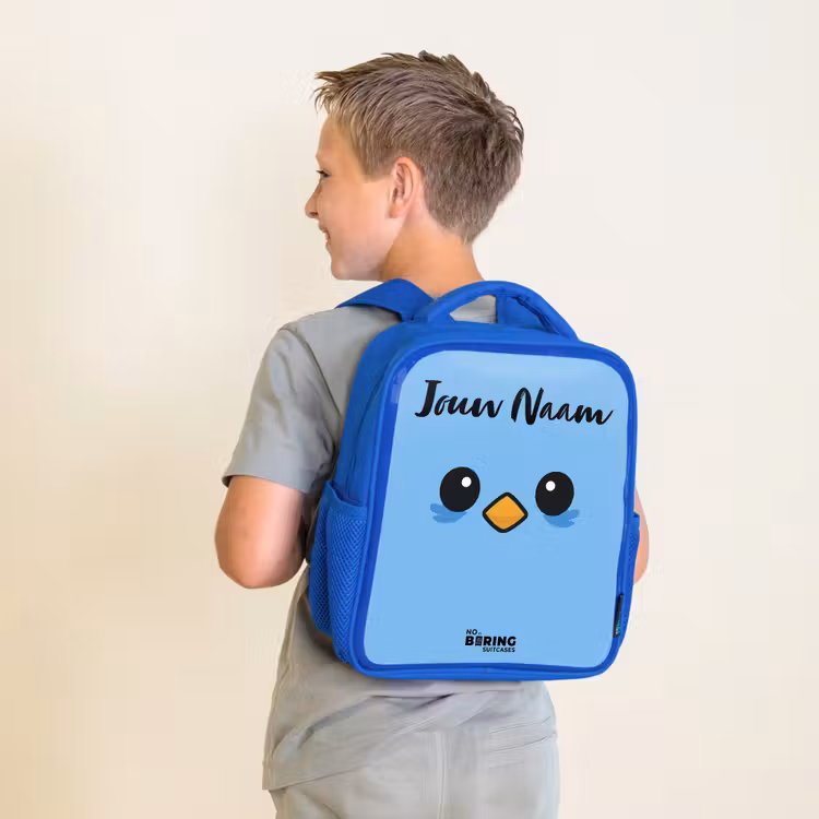 Kawai - Vogel - Blauw Kinderrugzak - Blauw middel -sfeer2