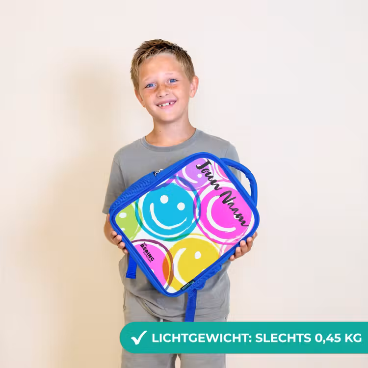 Kleurrijke glimlachexplosie Kinderrugzak - Blauw middel -sfeer1_NL