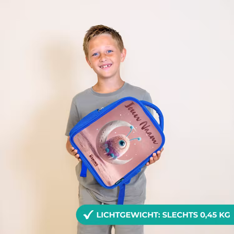 Maanwip met Pluizig Wezentje Kinderrugzak - Blauw middel -sfeer1_NL