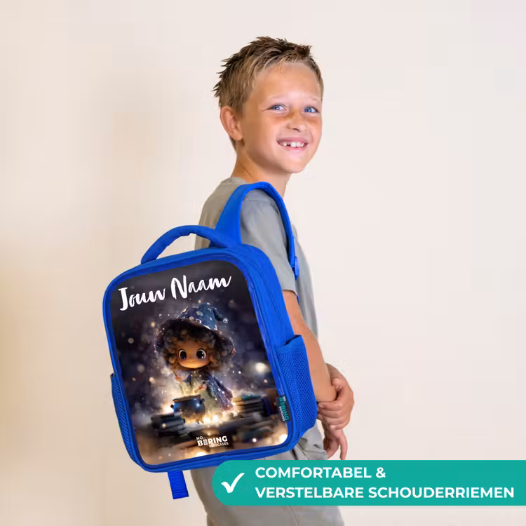 Magische Nacht vol Toverkunst Kinderrugzak - Blauw middel -sfeer3_NL