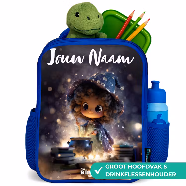 Magische Nacht vol Toverkunst Kinderrugzak - Blauw middel -inhoud_NL