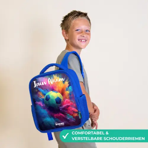 Neon - Bal - Kleurrijk Kinderrugzak - Blauw middel -sfeer3_NL