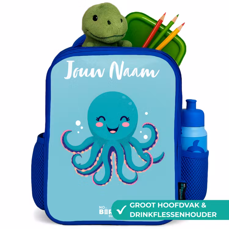Octopus - Water - Blauw Kinderrugzak - Blauw middel -inhoud_NL
