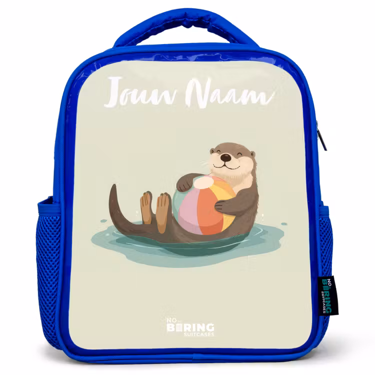 Otter - Strandbal - Water Kinderrugzak - Blauw middel -3d