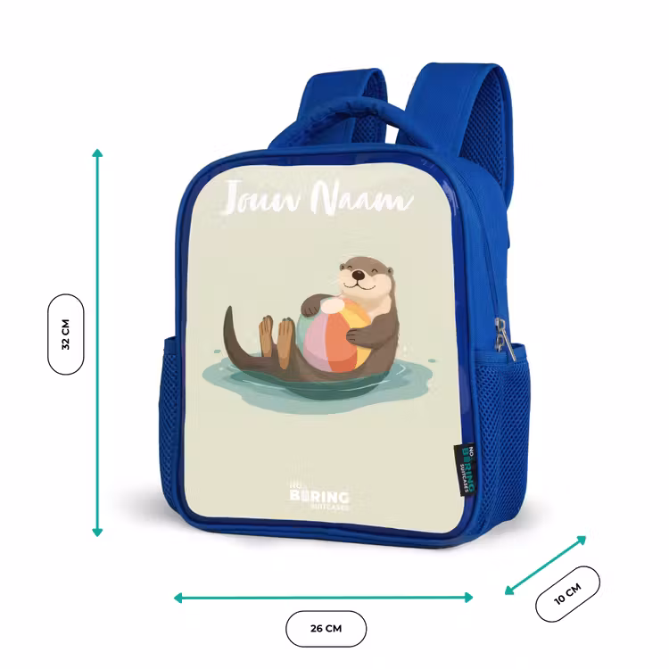 Otter - Strandbal - Water Kinderrugzak - Blauw middel -productfoto_formaten